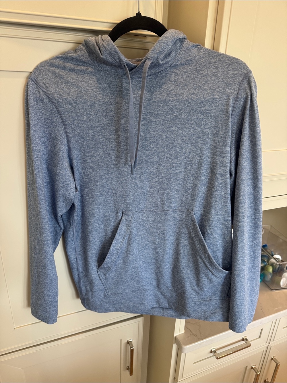 lululemon athletica Men's Heather Light Blue Hooded Pullover